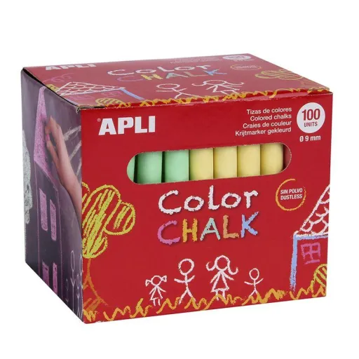 Giz Colorido 100 Cores Apli