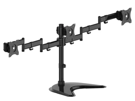 Suportes 3 Monitores 15-27" Mesa Preto
