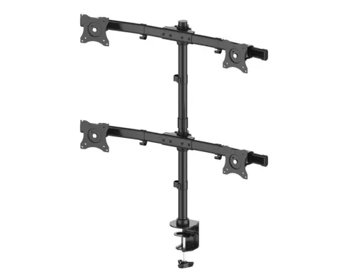 Suportes 4 Monitores 15-27" Mesa Preto