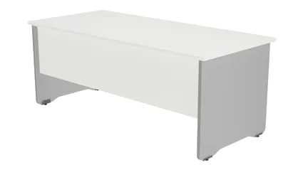 Secretária de Escritório 1400x840x720 mm Work Cinza/Branco - Rocada