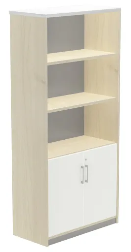 Armário de Escritório com Portas e Prateleiras 900x450x1950mm - Rocada