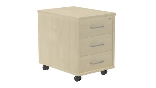 Bloco de Gavetas 600x430x580 mm 3 Gavetas Faia/Branco - Rocada