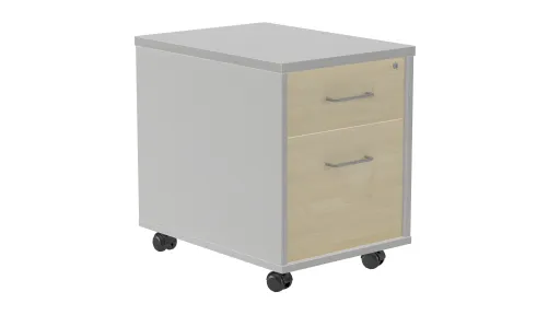 Bloco de Gavetas 600x430x580 mm 2 Gavetas Cinza/Branco - Rocada