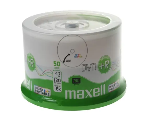 Dvd+r Maxell Imprimivel 50Un.