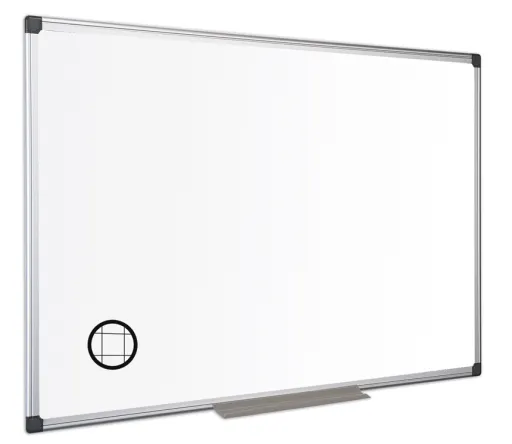 Bi-Office – Quadro Branco Quadriculado 120x120cm Maya (Moldura Alumínio)