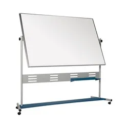 Quadro Branco Rotativo Magnético Evolution Azul Dupla Face com Cavalete 90x120 cm – Bi Office