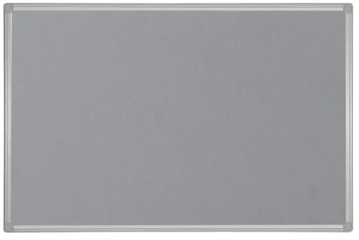 Bi Office - Quadro Expositor Feltro 120x240 cm Maya Moldura Plástico Cinza