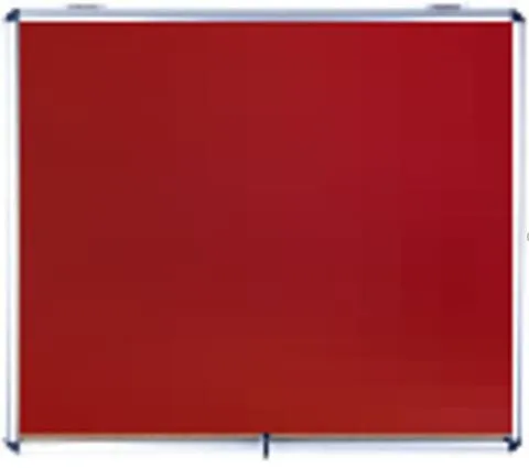 Vitrine Interior 706x653mm Feltro Articulada no Topo Enclore Vermelho - Bi Office