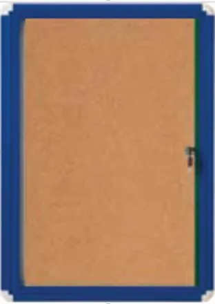 Vitrine Interior 915x1220 mm Cortiça Gallery Extra Azul Bi Office
