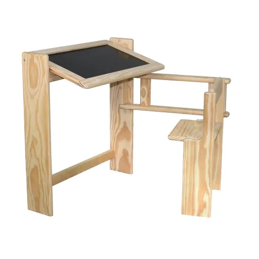 Mesa ( Secretária ) Escolar Vintage  650x660x710mm Rebatível com Ardósia Mytable