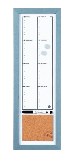 Quadro Planificação Semanal Combinado Magnético/Feltro 20x60cm Cinza – Bi-Office