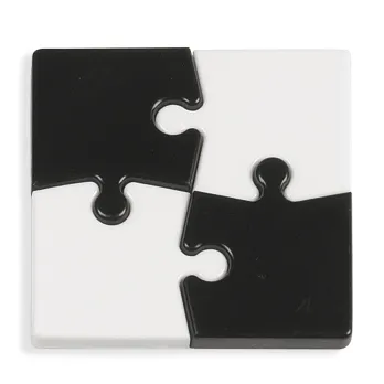 Ímans Puzzle Preto e Branco 60x60x4mm – Bi-Office