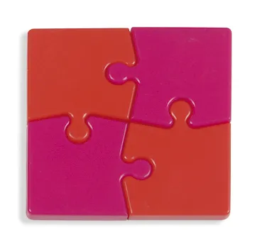 Ímans Puzzle Vermelho e Rosa 60x60x4mm – Bi-Office