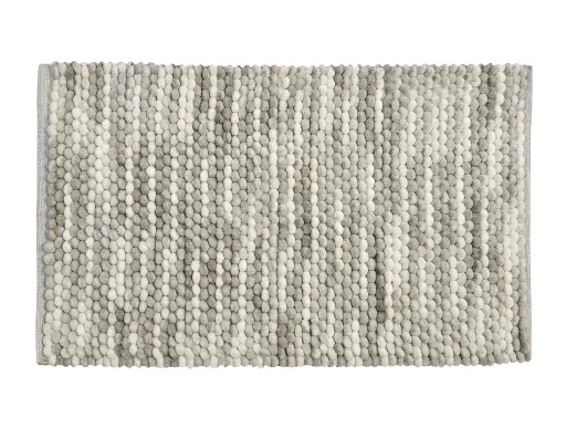 Tapete Casa de Banho Loop Cinza/Branco – Andrea House