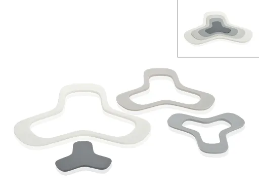 Conjunto de 4 Bases para Panelas em Silicone Cinzento – Andrea House