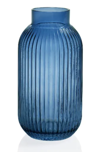 Vaso Decorativo Vidro Concha Azul Andrea House