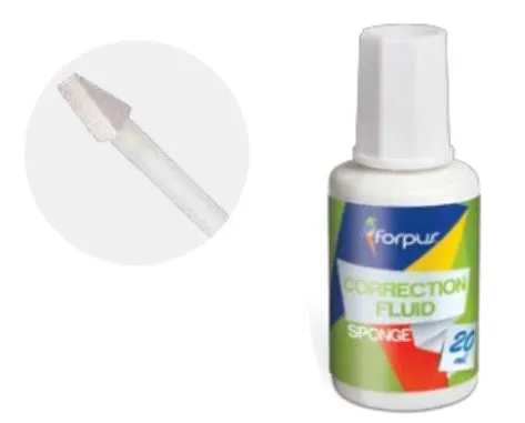 Corretor Liquido Base Álcool 20ml, Esponja