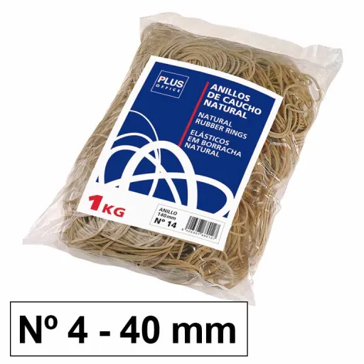 Elásticos Nº4 40mm Bolsa 1KG