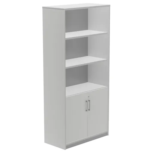 Armário Alto Porta Baixa 1950x900x450 mm Alumínio Cinza Rocada