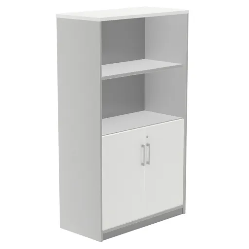 Armário Misto 156x90x45 cm Alumínio Branco - Rocada