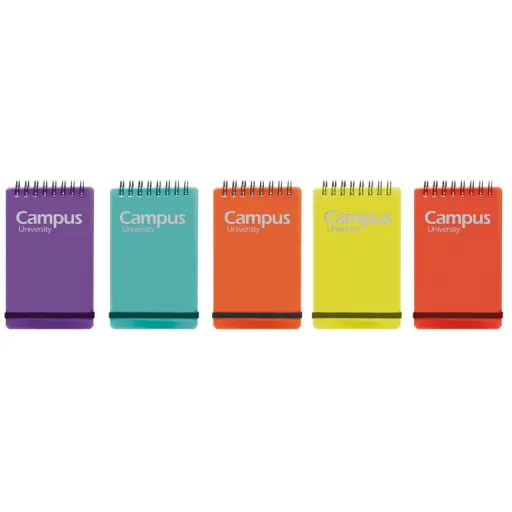 Bloco Espiral Microperfurado A7 60 Fls 70g Liso com Fecho Elástico – Campus