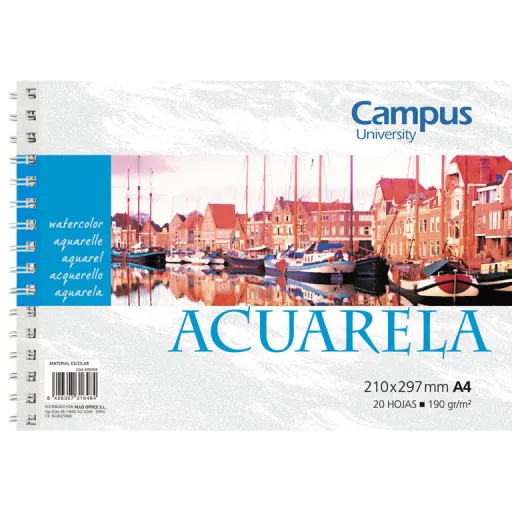 Bloco Aguarela A3 190g 20 Fls – Campus