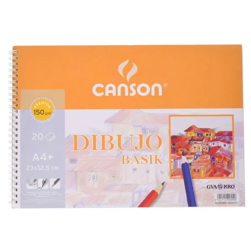 Bloco de Desenho Basik A4+ Espiral Liso 150g - Canson