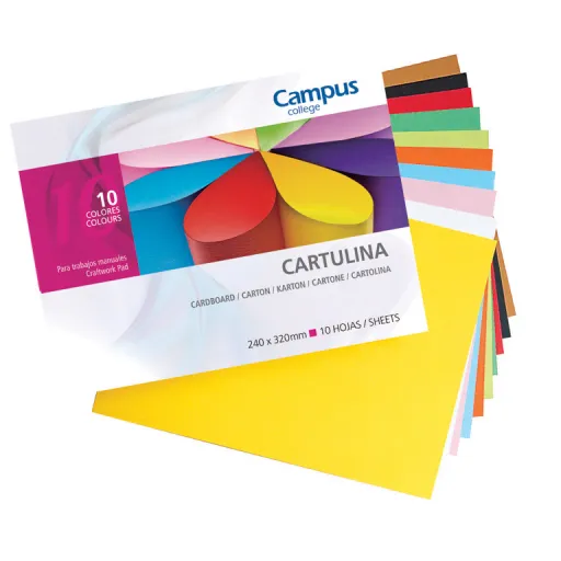Bloco de Cartolina Cores Sortidas - Campus