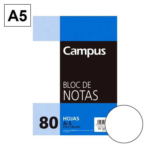 Bloco de Notas Microperfurado A5 80 Fls 60g Liso – Campus
