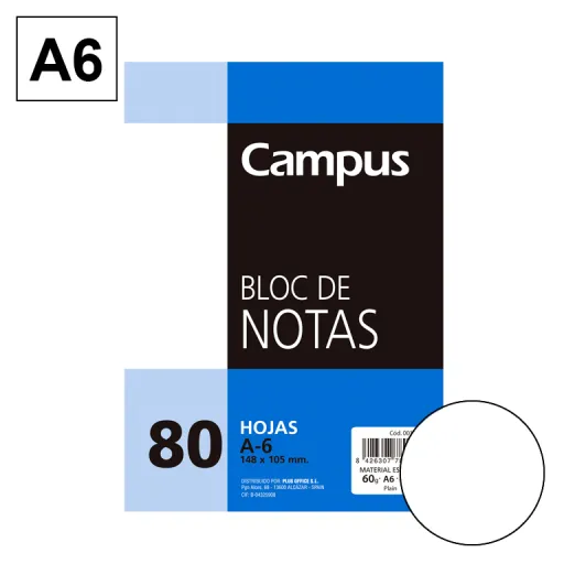 Bloco de Notas Microperfurado A6 80 Fls 60g Liso – Campus