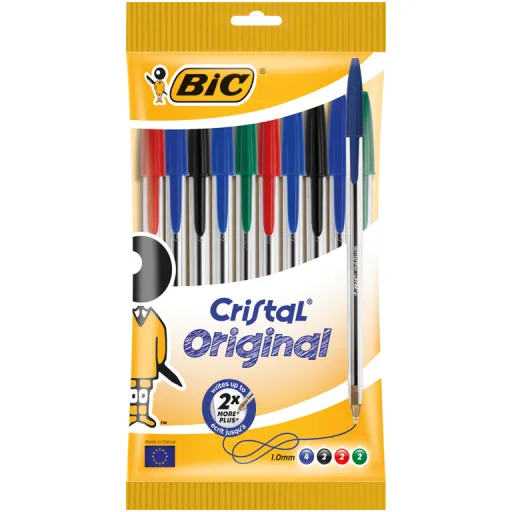 Esferográfica Bic Cristal Sortido 10Un.