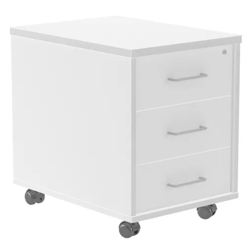 Bloco de 3 Gavetas 60x43x58 cm Branco - Rocada