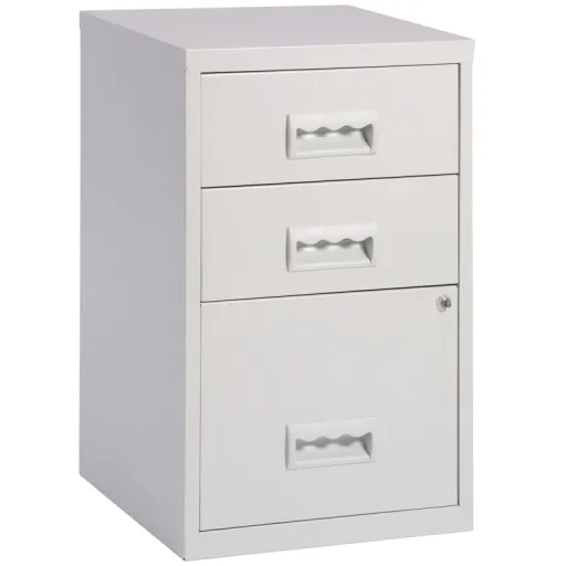 Bloco de Gavetas 40x40x66 cm 3 Gavetas Cinza - Pierre Henry