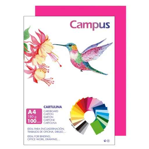 Cartolina Campus A4 180g Fucsia - Campus