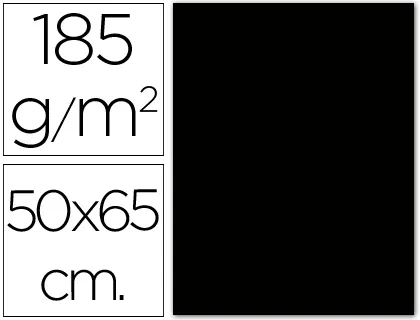 Cartolina Guarro 50x65 185G Preto - Guarro