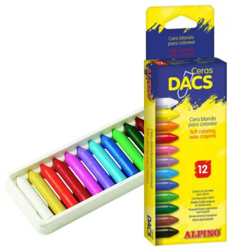 Lápis de Cera 12 Cores - Dacs