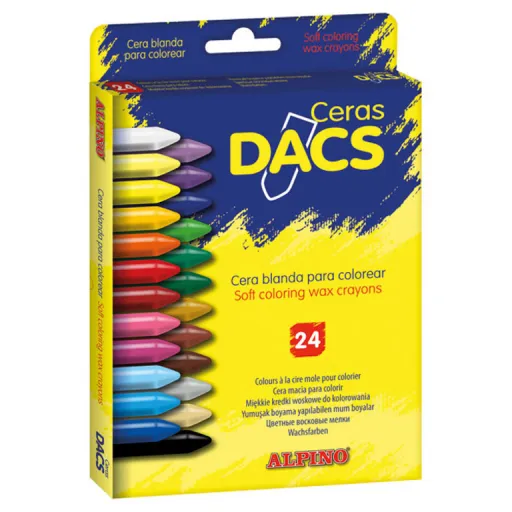 Lápis de Cera 24 Cores - Dacs