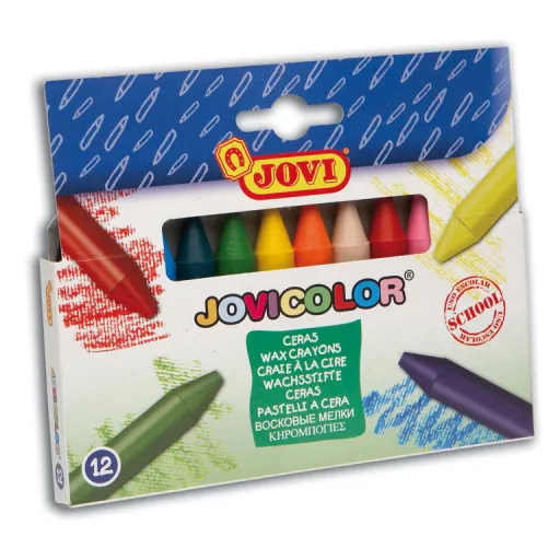 Lápis de Cera 12 Cores - Jovicolor Jovi