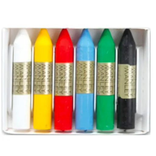 Lápis de Cera 6 Cores - Manley