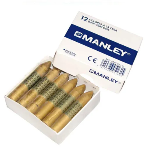 Lápis de Cera Ouro 12 Un. - Manley
