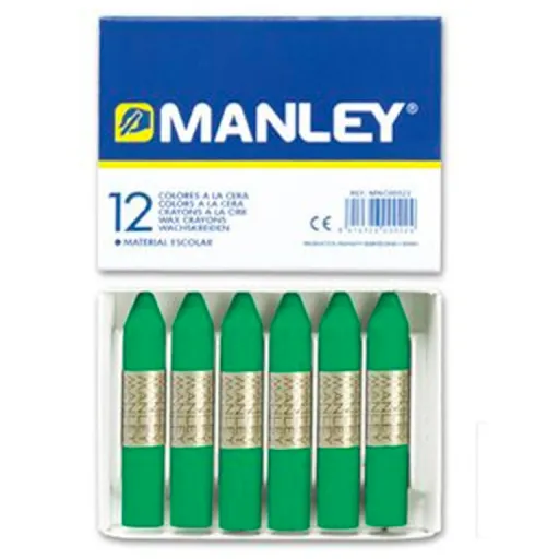 Lápis de Cera Verde Natural 12 Un. - Manley