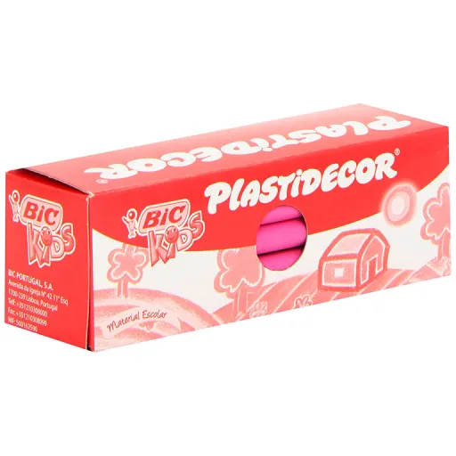 Lápis de Cera Rosa 25 Un. - Plastidecor BIC