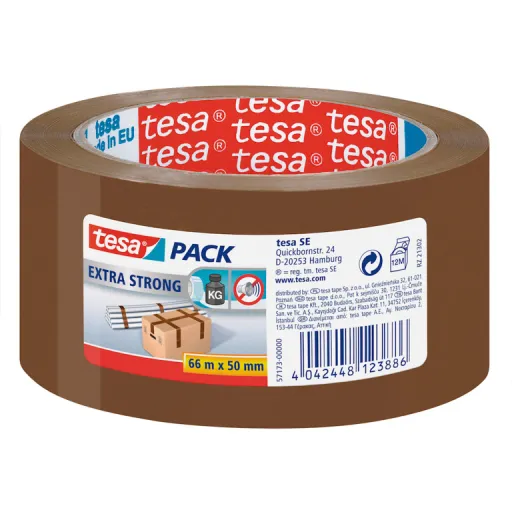 Fita Cola de Embalagem Castanha 50mm x 66m – Tesa