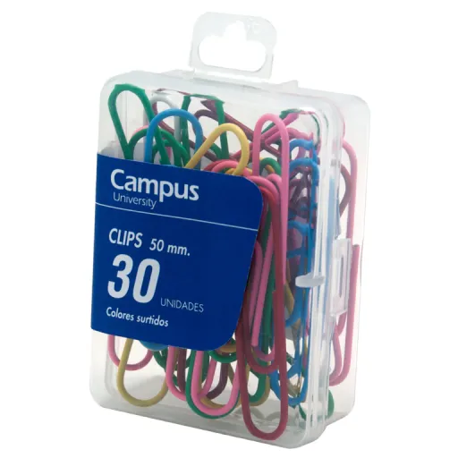 Clips Cores Campus 50mm 30Un.
