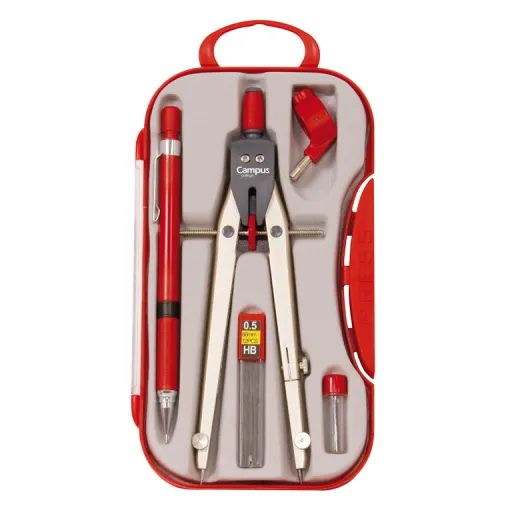 Compasso BK-310 Micro Métrico 17 cm Vermelho – Campus