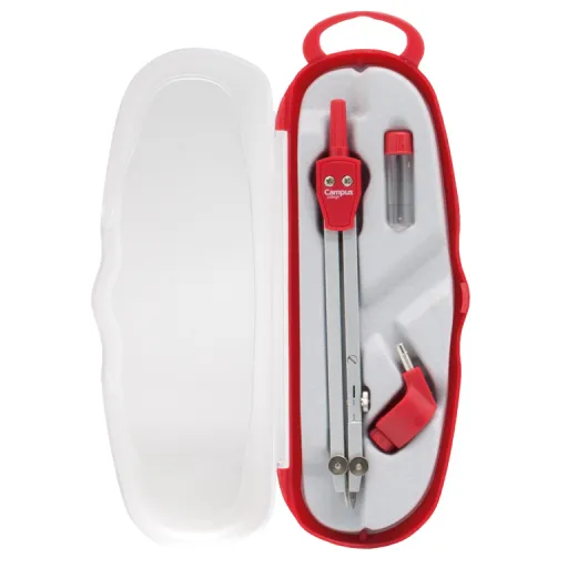Compasso Tecno-0 Colégio 14 cm Vermelho – Campus