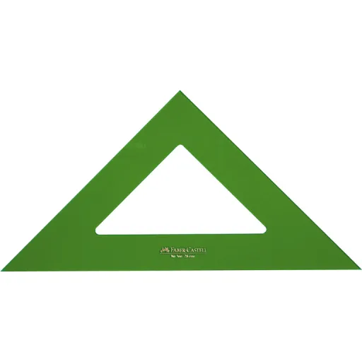 Esquadro Plástico Verde 25 cm – Faber-Castell
