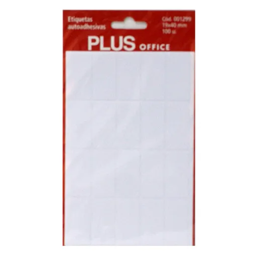 Etiquetas Autoadesivas Brancas 19x40 mm – 100 Unidades – Pack com 5 Folhas