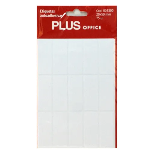 Etiquetas Autoadesivas Brancas 20x50 mm – 75 Unidades – Pack com 5 Folhas