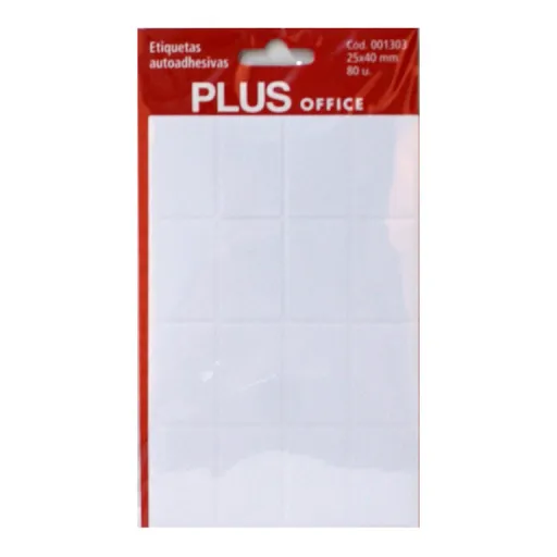 Etiquetas Autoadesivas Brancas Multiuso – 80 Unidades (25x40 mm)